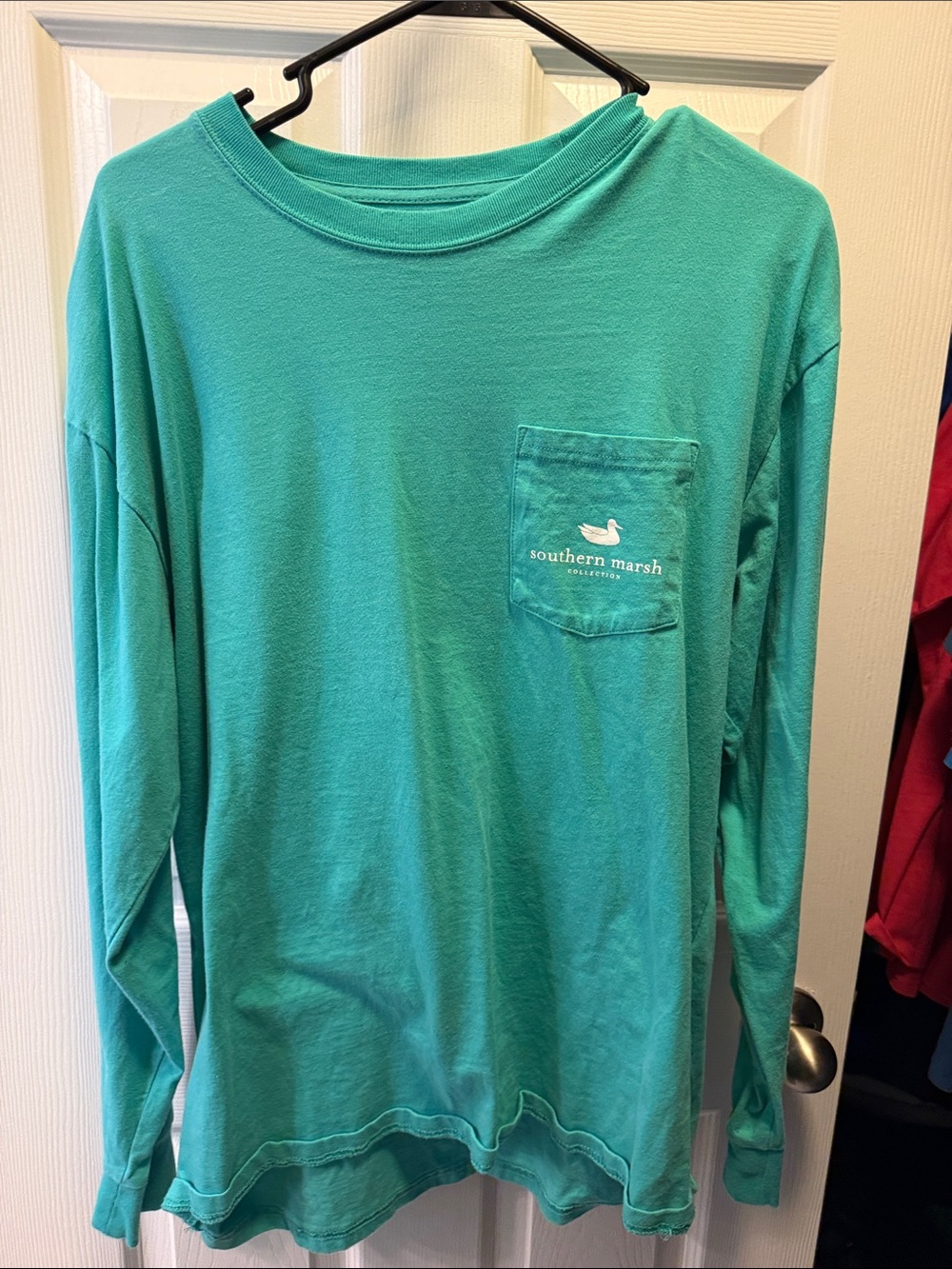 Southern Marsh Teal Long-Sleeve Pocket Shirt